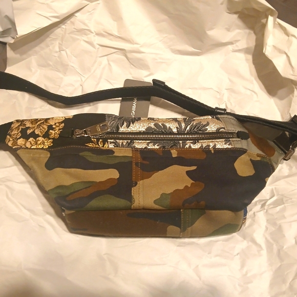Dolce & Gabbana CAMO PATCHWORK BUMBAG, Waist Bag, Fanny Bag NWT - Picture 3 of 9
